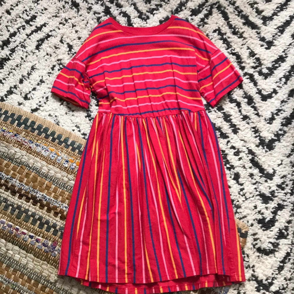 ASOS colorful striped midi dress